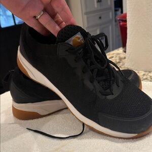 Carhartt Black Knit Lace-Up Sneakers with Gum and White Accents